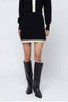 BLCK SHINY KNIT SHORT SKIRT